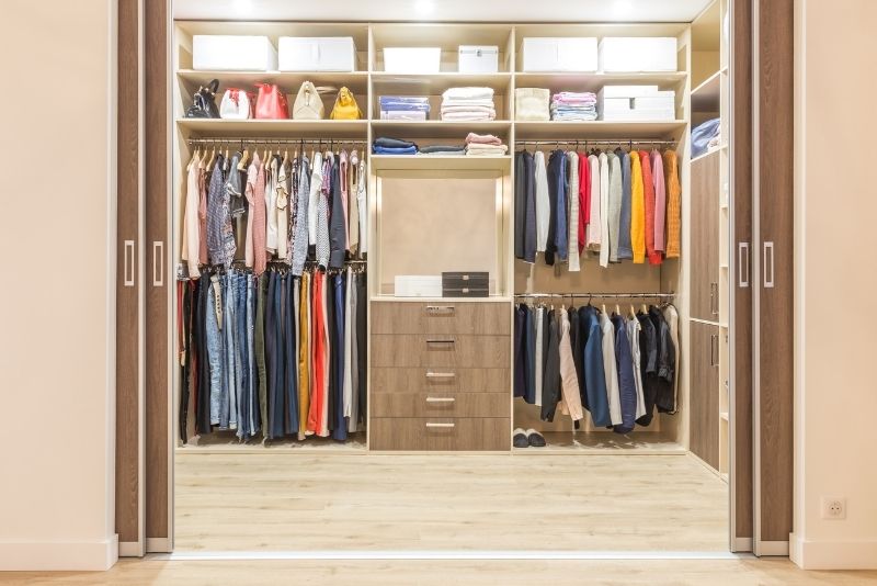 large wardrobes Newcastle for closet organizing