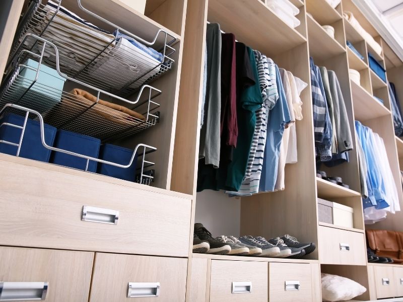 organised custom made storage cabinets