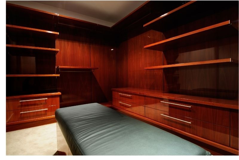 Wooden wardrobe inserts to create more space